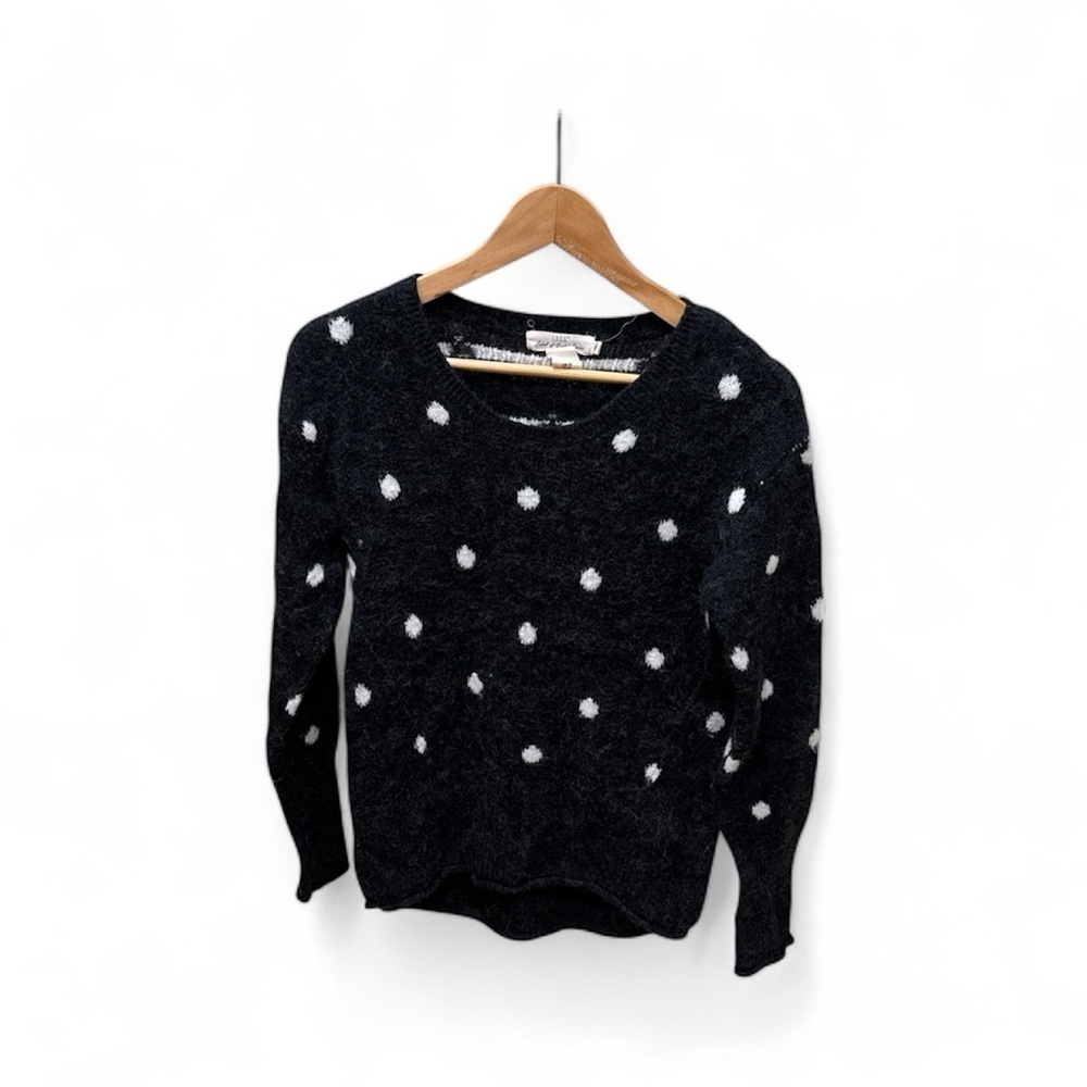 Logg Black and White Polka Dot fuzzy Sweater - Picture 10 of 10